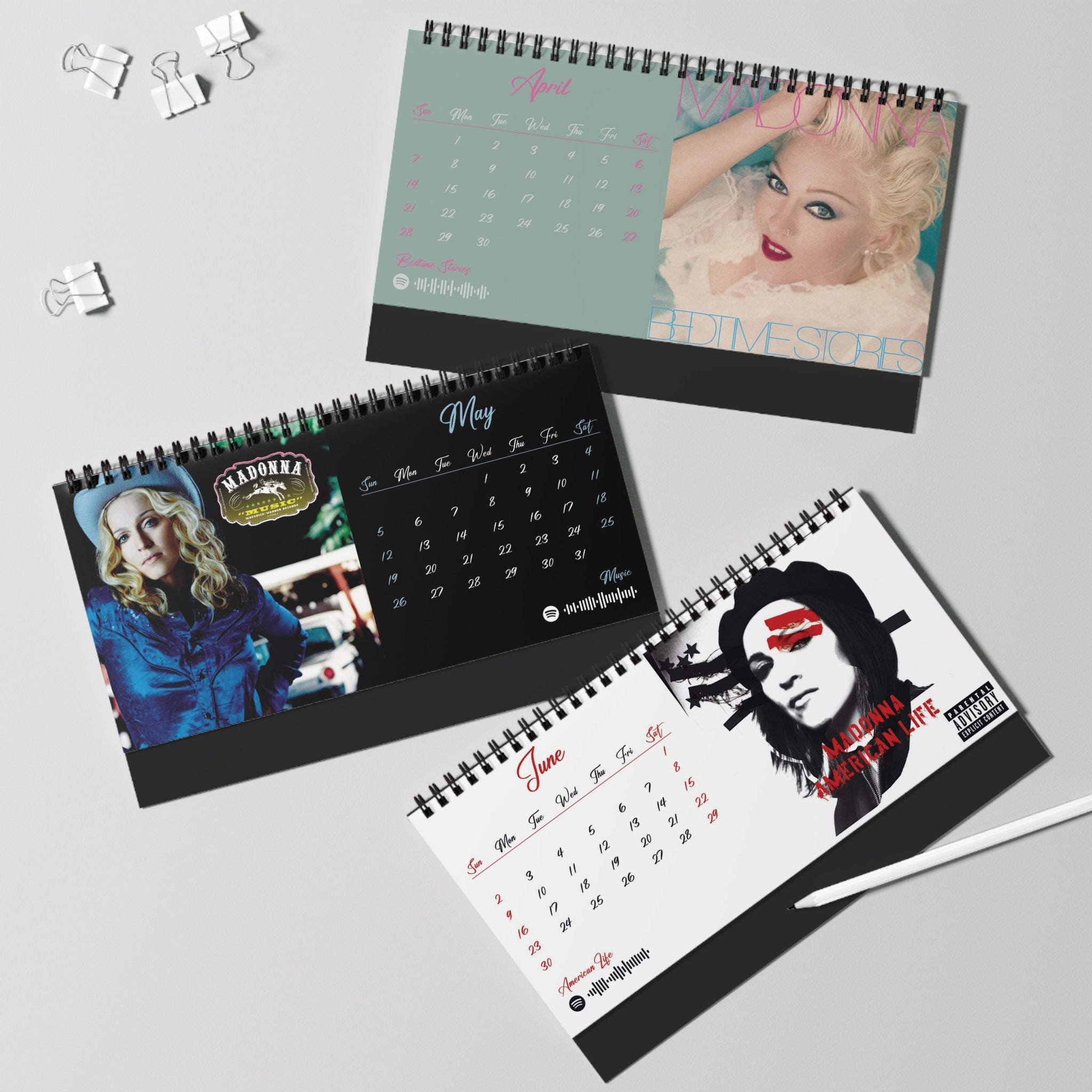 2024 Madonna Desk Calendar, 2024 Desk Calendar sold by White Mossi