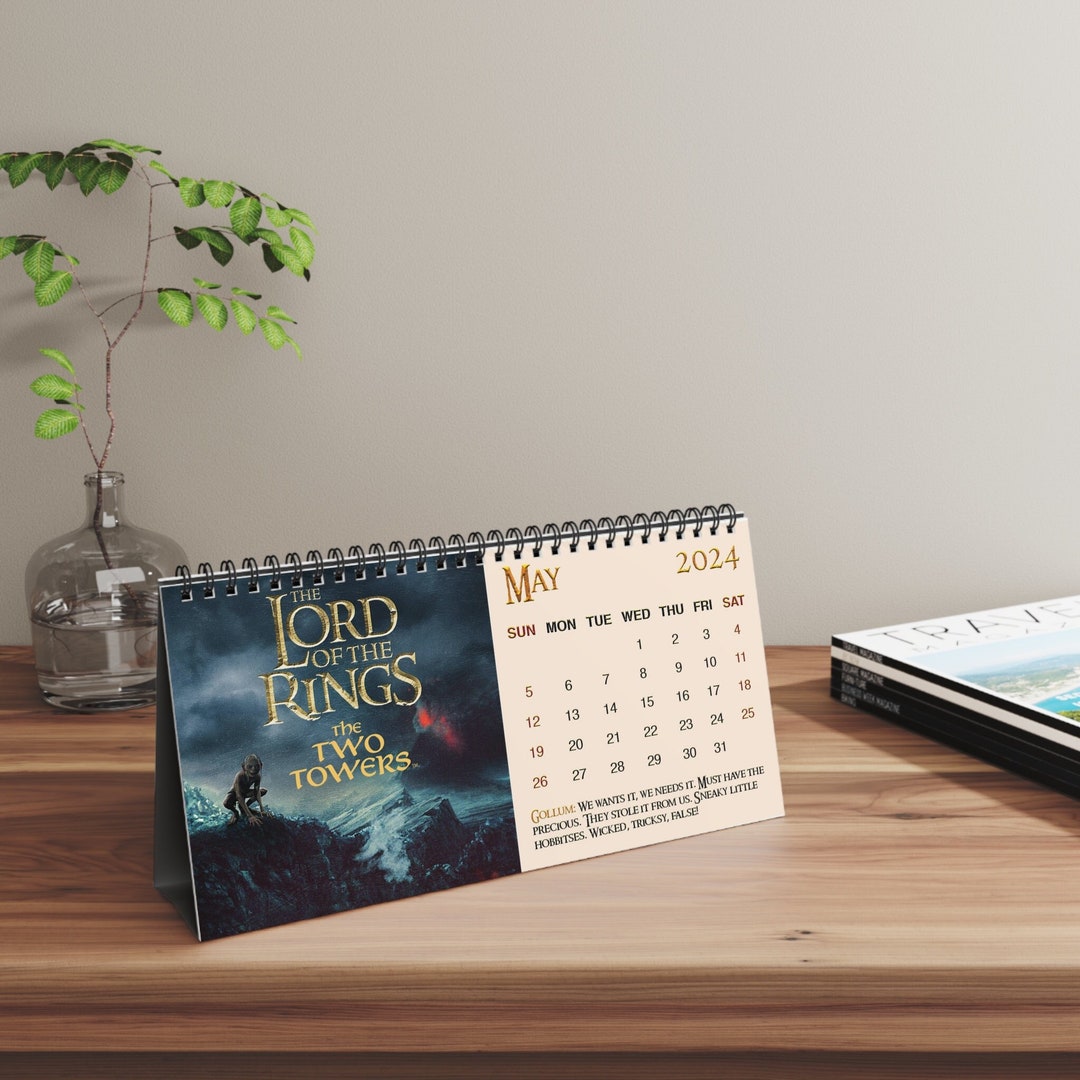 2024 LOTR Desk Calendar 2024 Desk Calendar the Lord of the Etsy Australia