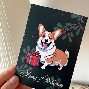 Regalo di Natale divertente Corgi in pigiama, regalo di Natale, biglietto di auguri di Natale