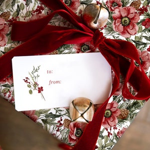 Watercolor Christmas Bouquet Clipart Winter Greenery Holiday Greeting Card Xmas Invitation Card Sublimation Print Red Flowers New Year image 4