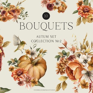 Aquarell Herbststrauß Clipart Herbstblumen Heller Herbst Blumengesteck Ernte Komposition Danksagungskarte Hochzeitseinladung PNG