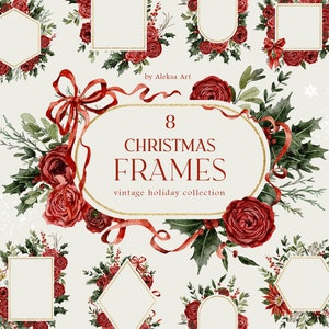 Molduras Florais Douradas Aquarela Flores De Inverno Clipart Ouro Geométrico Feriado Moldura Floral Cartão De Convite De Casamento Sublimação De Natal Png Rosas Vermelhas