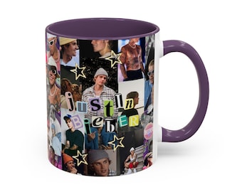 Justin Bieber Collage Coffee Mug | Perfect for Fans, Gifts, Collectibles, Kitchen Decor, Music Lovers | Justin | Bieber | JB