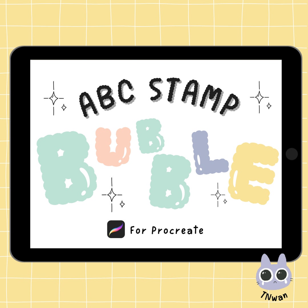 Procreate Letter Stampbubble Alphabet Brush Stampalphabets - Etsy