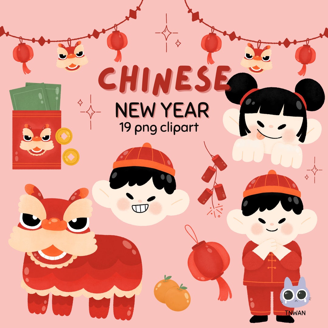 Chinese New Year Clipart,lunar New Year Clipart,chinese Dragon Clipart