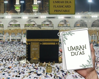 Tarjetas imprimibles Umrah Duas - Descarga digital / Tarjetas didácticas de la guía Umrah / Perfecto para su viaje Umrah / Duas para Umrah