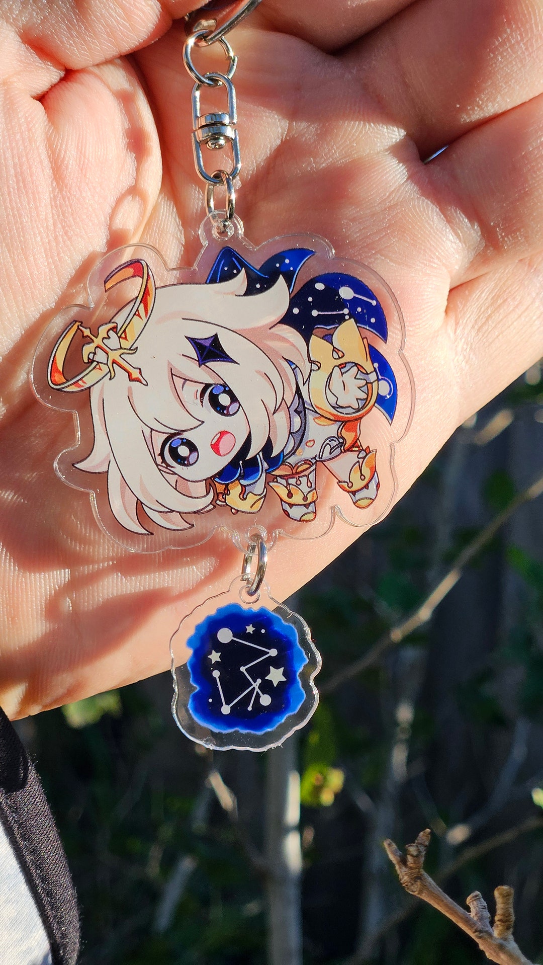 Paimon Keychain Genshin Paimon Chibi Acrylic Charm Keychain - Etsy