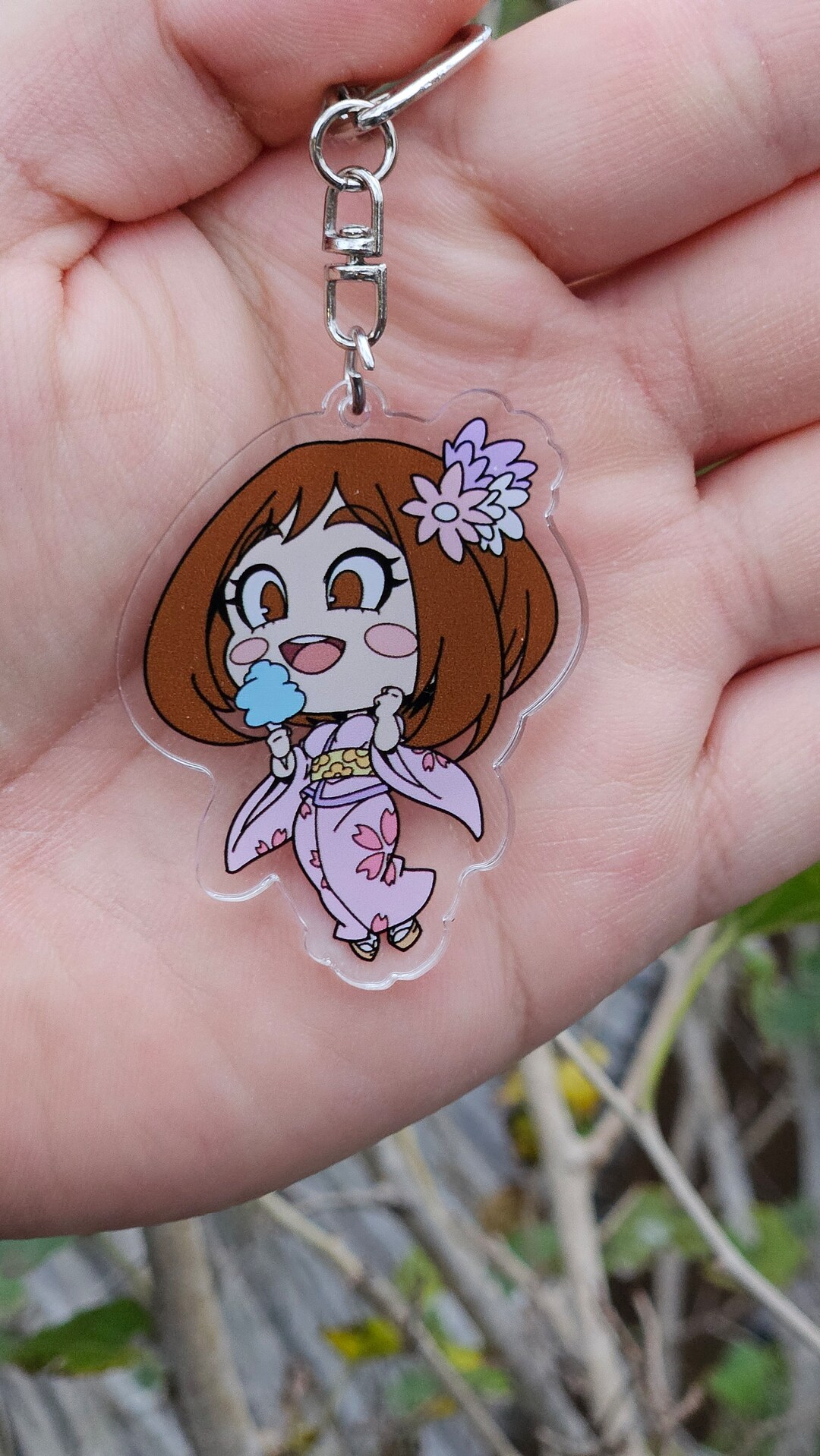 MY HERO ACADEMIA Acrylic Ochaco Uraraka Keychain Etsy
