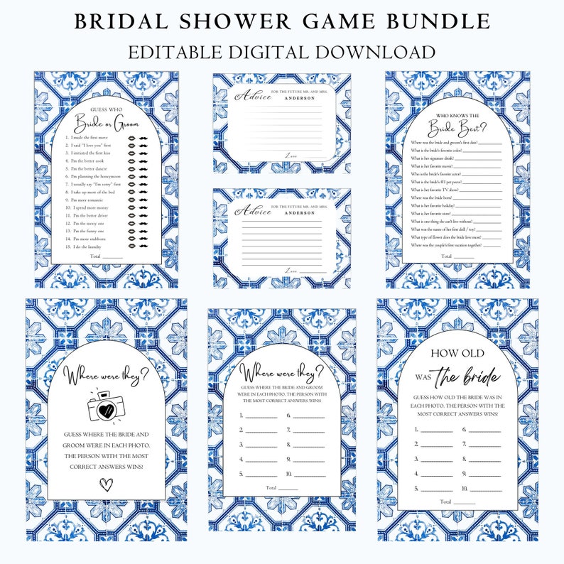 Bridal Shower Games I Wedding Activity Pack Wedding Mad Lib Ice Breaker