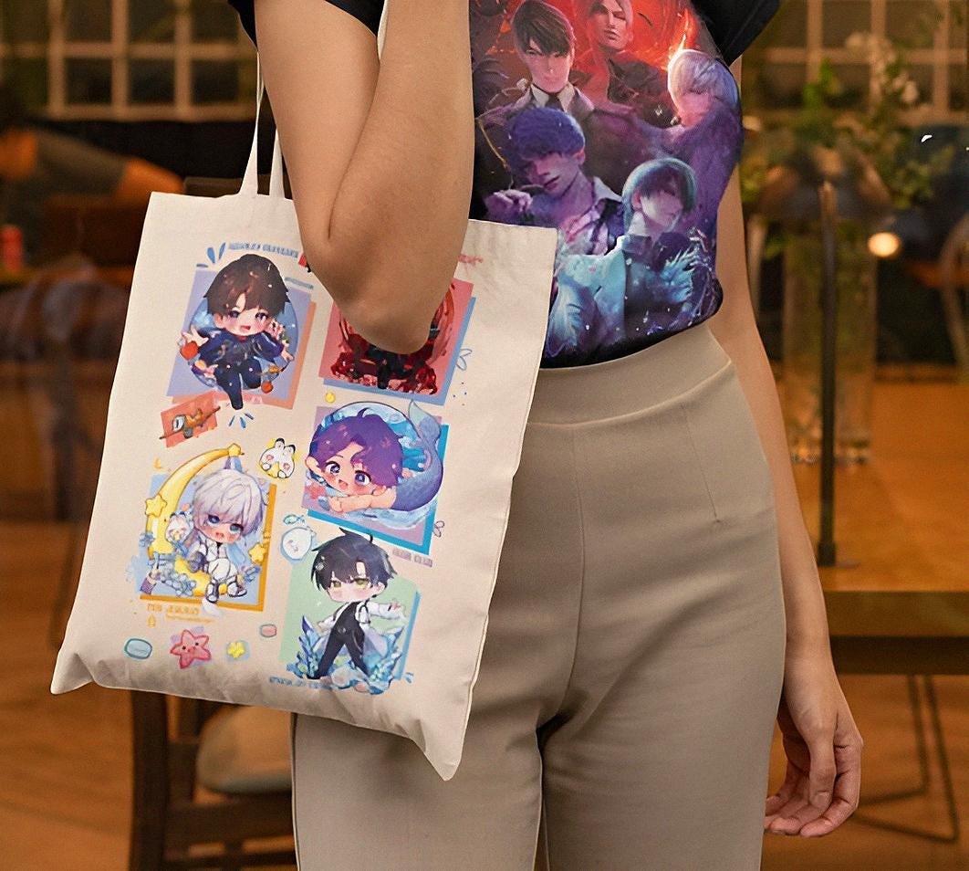Love and Deepspace CHIBI TOTE BAG | Sylus , Caleb , Zayne