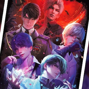 Love and Deepspace Movie-style Art Print Poster, Gift for Gamer, Sylus , Caleb , Rafayel , Zayne , Xavier