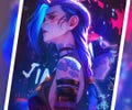 Arcane S2 Jinx Poster Print - League of Legends Fanart - Video Game Poster -LoL Anime Poster Art, Cover Design Merch product logo