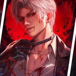 SYLUS VAMPIRE Love and Deepspace Kunstdruck Poster, Geschenk für Gamer