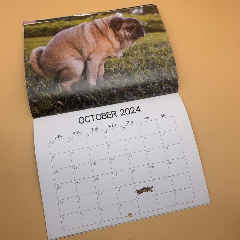 2024 Pooping Pooches Dog Calendarwall Calendar Calendar Etsy