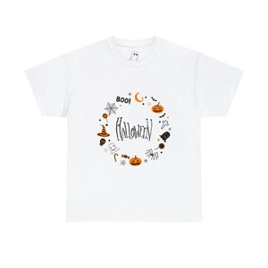Halloween Spooky Pumpkins Cute Special Unisex Heavy Cotton Tee