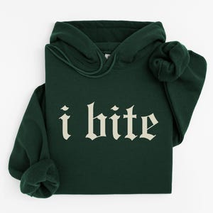 Sudadera con capucha "I Bite Funny", Sudadera con meme desquiciado, Regalos únicos y raros, Camiseta de humor negro, Ropa grunge Y2K, Sudadera con capucha de meme de la Generación Z