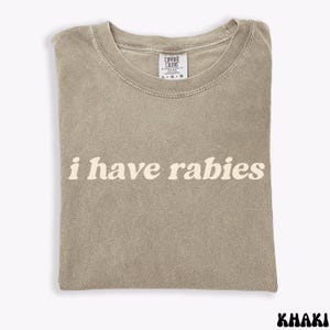 I Have Rabies Comfort Colors Funny Tee, Unhinged Meme Tshirt, Grunge Y2k Clothing, Weird Dark Humor Tee, Unique Gift for Friend image 4