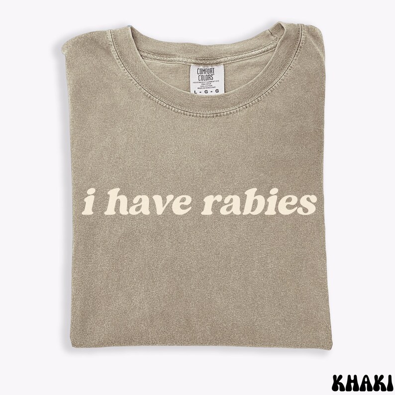 I Have Rabies Comfort Colors Funny Tee, Unhinged Meme Tshirt, Grunge Y2k Clothing, Weird Dark Humor Tee, Unique Gift for Friend image 4
