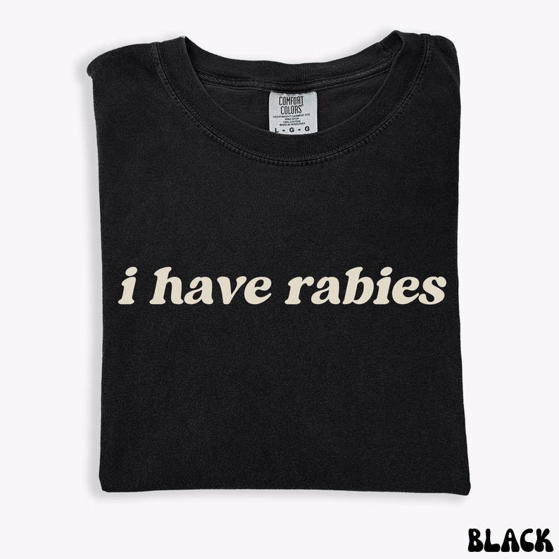I Have Rabies Comfort Colors Funny Tee, Unhinged Meme Tshirt, Grunge Y2k Clothing, Weird Dark Humor Tee, Unique Gift for Friend image 7