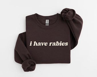 Sudadera con capucha divertida "Tengo rabia", sudadera con meme desquiciado, ropa grunge Y2k, camiseta con humor negro extraño, sudadera de regalo para amiga/hermana