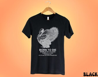 Camiseta engraçada com meme de Ação de Graças, "Nascido para Morrer, o Mundo é uma Galinha", Camiseta "Ação de Graças entre Amigos", Camisetas "Geração Z Desvairada" dos anos 2000, Presente de Outono para Amigos