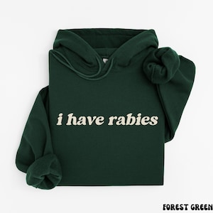 I Have Rabies Funny Hoodie, Unhinged Meme Sweatshirt, Grunge Y2k Clothing, Weird Dark Humor Tee, Sweatshirt Gift for Friend/ Sister image 4