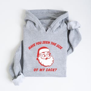 Heb je gezien hoe groot mijn zak is? Stoute kersthoodie, Vieze Kerstman, Gekke Kersttrui, Vreemde Kerstshirts, Grappig Cadeau