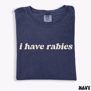 I Have Rabies Comfort Colors Funny Tee, Unhinged Meme Tshirt, Grunge Y2k Clothing, Weird Dark Humor Tee, Unique Gift for Friend image 5