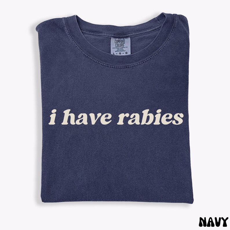 I Have Rabies Comfort Colors Funny Tee, Unhinged Meme Tshirt, Grunge Y2k Clothing, Weird Dark Humor Tee, Unique Gift for Friend image 5