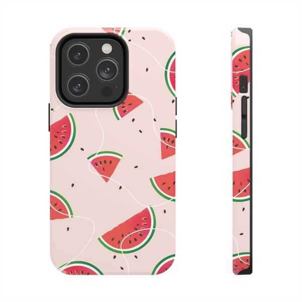 Summer Fruit Phone Case, Watermelon Cover, Kawaii Aesthetic Cute Phone Case for iPhone 15 Pro Max, 15 Plus, 14, 13, 12, 11, XR XS, X, 8