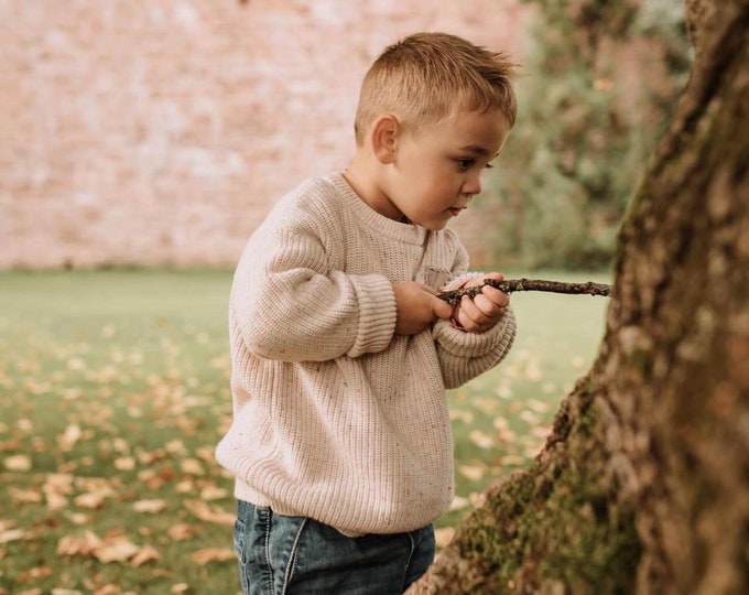 Chunky knit oversized sweater pure organic cotton for girls, boys, babies and toddlers (The Jordy)  SOLD OUT