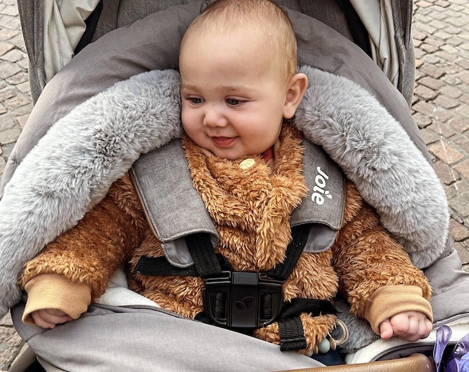 Fluffy button up teddy bear jacket for boys and girls. (The AJ)