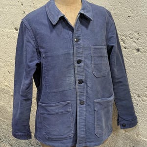 French Vintage カバーオール LE MONT ST MICHEL Le Mont Saint Michel Moleskin Chore Jacket Size Mens Medium - Etsy