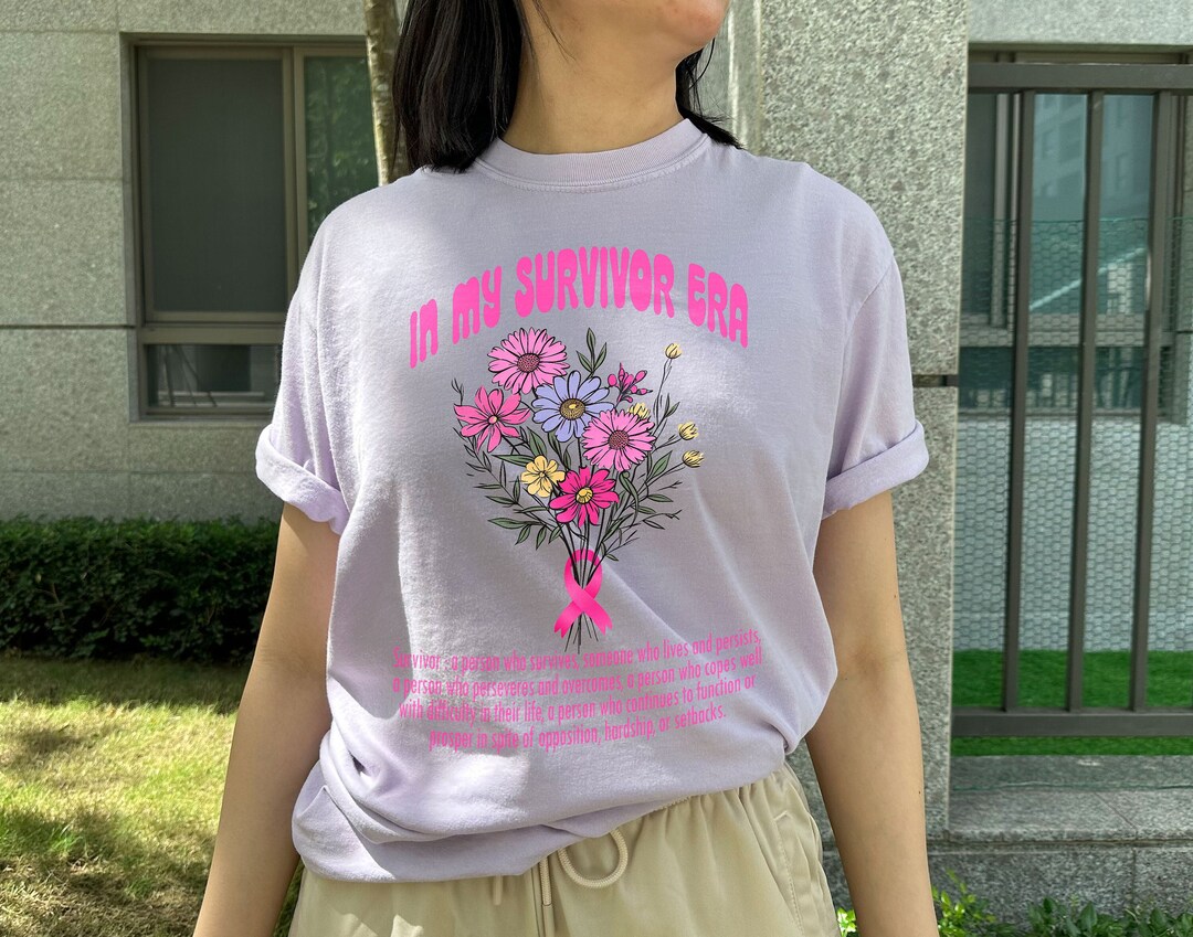 Floral Breast Cancer Shirt in My Survivor Era Breast Cancer Warrior T ...