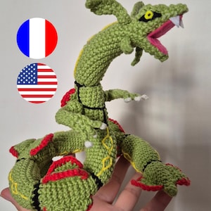 Crochet Rayquaza pattern FR/EN