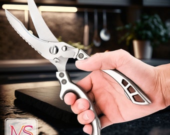 Chicken Bone Kitchen Shears Stainless Steel Kitchen Scissors Fish Cutter Fish Scissors  Clean Cook Scissors Knife by MarvelousStudioByMHM.