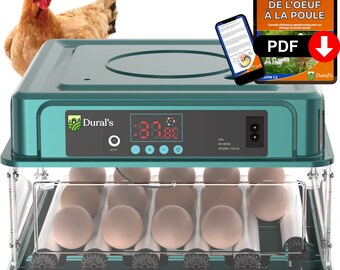 Dural’s | Automatic Egg Incubator | Automatic Turning & Temperature Egg Incubator | CE Standard Incubator. + EBOOK in FRENCH