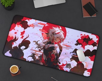 Kaedehara Kazuha Mouse Pad, Genshin Impact Mouse Pad, Genshin Impact Characters, Colorful Mouse Pad, Mouse Mat, Desk Mat, Desk Accessories,