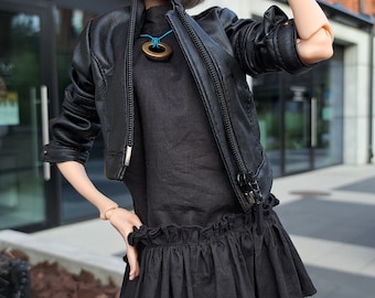 Black dress with frill bjd dolls