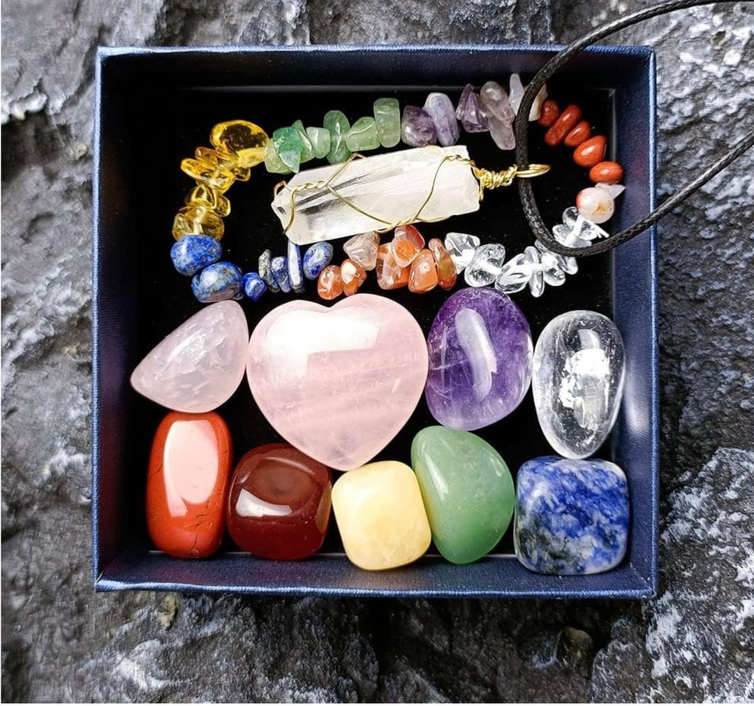 Healing Crystals Set Gemstones Gifts Chakra Stones Etsy