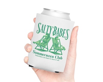 Salty Babes Summerween Can Cooler: Fun Beach Party Accessory