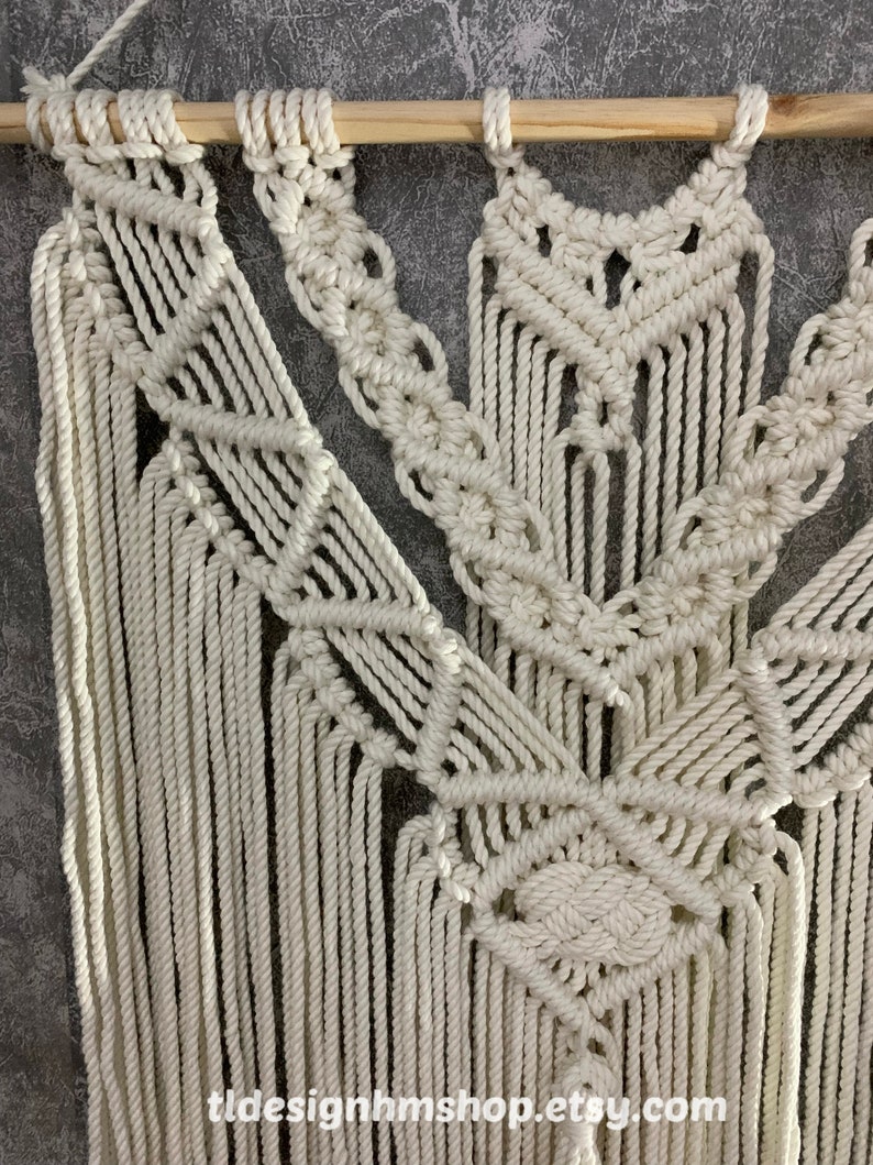 Medium Macrame Wall Hanging, Yarn Wall Hanging, Boho Wall Decor, Modern