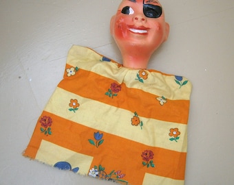 Vintage Hand Puppet Pirate Hand Puppet 1960s Puppet