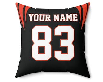 Cincinnati Bengals Personalized NFL Cushion (Pillow + Case) - Perfect Fan Gift!