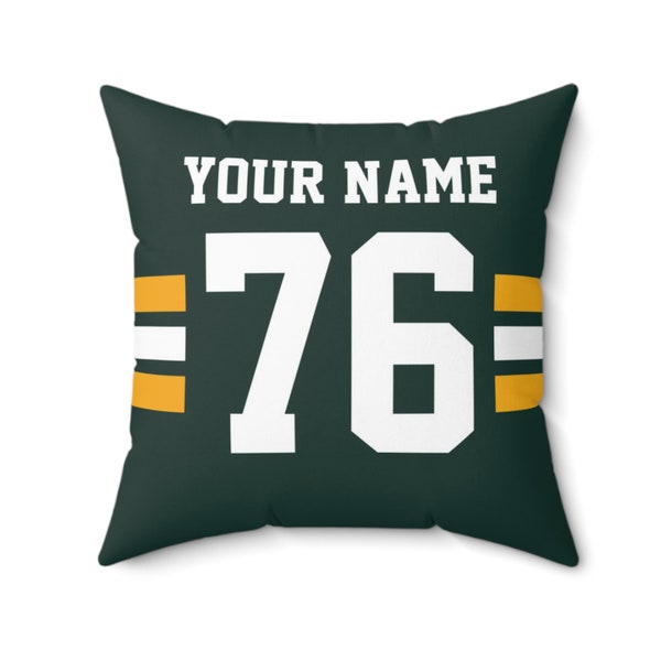 Green Bay Packers Personalized NFL Cushion (Pillow + Case) - Perfect Fan Gift!