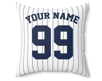 Coussin MLB personnalisé des Yankees de New York NY Baseball (oreiller + taie) – Cadeau parfait pour les fans !