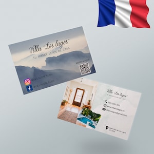 AIRBNB-promotiekaart Airbnb-visitekaartje met QR-code, Canva-sjabloon, marketingsjabloon, ansichtkaart, vrbo, vakantiewoning