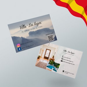 AIRBNB-promotiekaart Airbnb-visitekaartje met QR-code, Canva-sjabloon, marketingsjabloon, ansichtkaart, vrbo, vakantiewoning