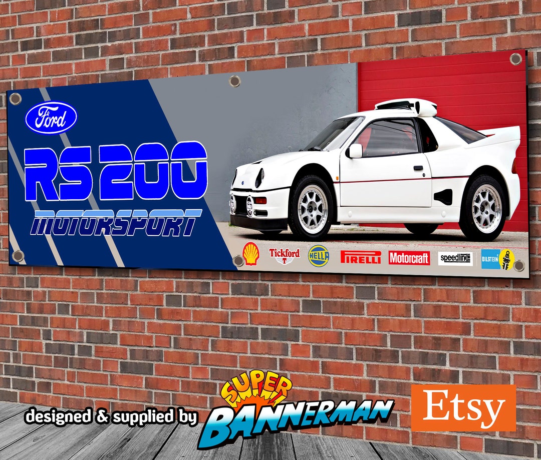 Ford RS200 WRC Rally Car Banner for Garage, Workshop, Showroom Etc - Etsy