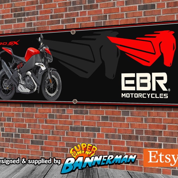 EBR Motorcycles 1190 SX (red) Banner for Garage, Workshop, Showroom etc